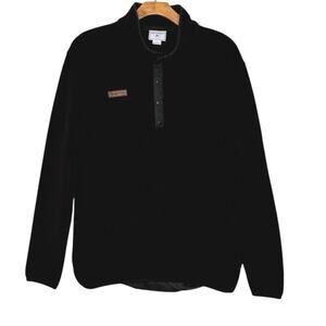 Obermeyer men's black 1/4 snap fleece pullover size large